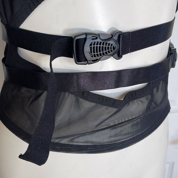 Poster girl sleeveless mesh belted tank top size large - Picture 2 of 6